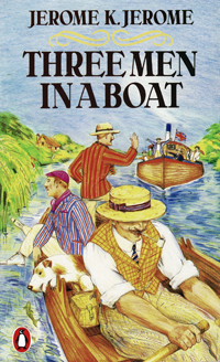 illustration of men boating on the Thames