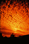 photo of orange clouds