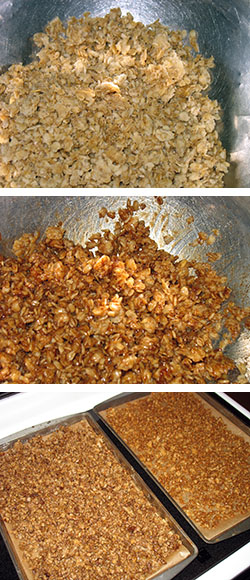 granola in the making