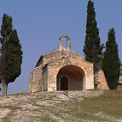 Small stone kirk on a hill