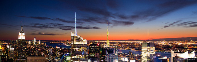 New York Sunset Panorama