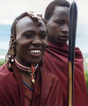 Masai youths Ngorongoro crater, Tanzania.