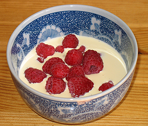 raspberries and cream