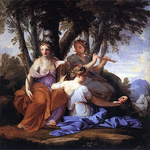 The Muses Clio, Euterpe, and Thalia by Eustache Le Sueur