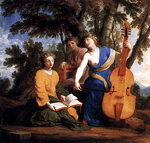 The Muses Melpomene, Thalia, and Polyhymnia by Eustache Le Sueur