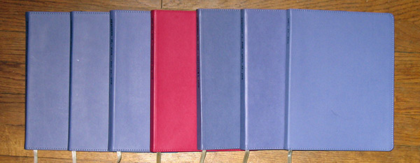 row of journals