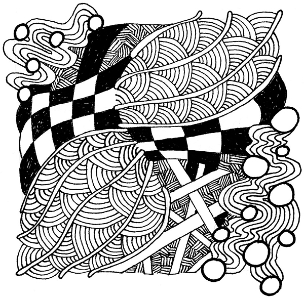 Zentangle, day 4, 600 px