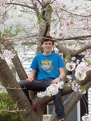 my son in the cherry tree