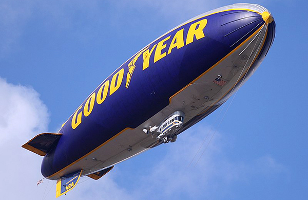 photo of blimp in sky